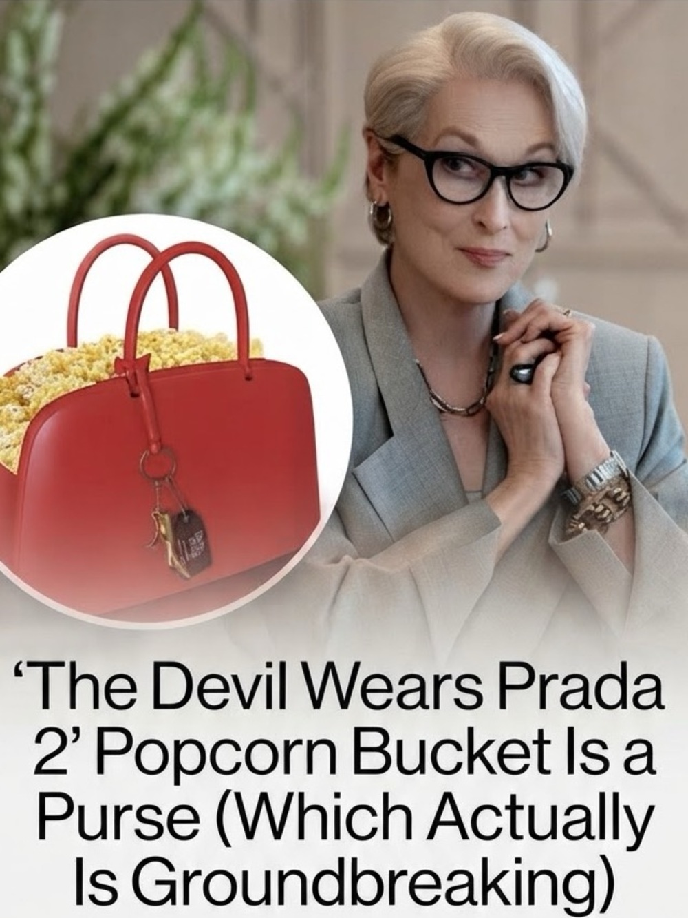 Devil Wears Prada 2 Popcorn Bucket / Handbag  The Butter Birkin NEW!